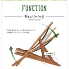 ガーデンチェア リクライニング折りたたみ式 サイドテーブル W55 アカシア天然木