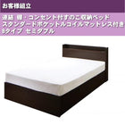 連結ベッド すのこベッド 収納 スタンダードポケットルコイル Bタイプ セミダブル お客様組立