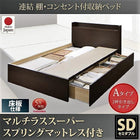 ベッド 収納 セミダブル フランスベッド マルチラススーパースプリングマットレス付き Aタイプ お客様組立 連結