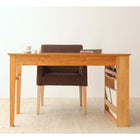 ダイニング 3点セット(テーブル+チェア2) W120-180 三段階伸長式 エクステンション式 シェルフ付き