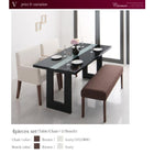 ダイニング 5点セット(テーブル+チェア4) W150 鏡面仕上げ おしゃれ ダイニング