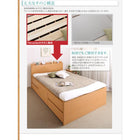 収納ベッド 国産 ベッドフレームのみ マットレス無し セミシングル