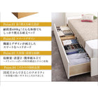 ベッド 収納 引き出し2杯 ベッド セミダブル スタンダードボンネルコイル お客様組立