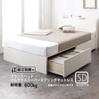 ベッド 収納 フランスベッド マットレス付き マルチラススーパースプリング 組立設置付 引き出し2杯 セミダブ