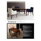 ダイニングダイニングチェア 2脚組 ウォールナット材 伸縮式