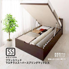 ベッド フランスベッド マルチラススーパースプリングマットレス付き 縦開き ガス式跳ね上げ セミシングル 深さラージ お客様組立
