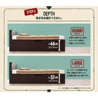 収納跳ね上げベッド ベッドフレームのみ マットレス無し セミシングル 深さラージ