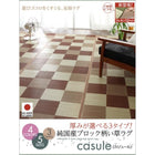 おしゃれ ラグ マット い草ラグ ウレタン12mm 191×191 選べる 厚み 3タイプ 純国産 ブロック柄