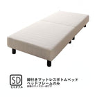ホテルダブルクッション 脚付きマットレスボトムベッド ベッドフレームのみ マットレス無し セミダブル