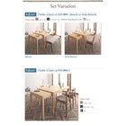 ダイニングセット 8点セット テーブル + チェア6脚 + ソファベンチ1脚 W135-235 北欧デザイン スライド伸縮