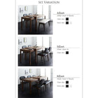 ダイニング 5点セット テーブル + チェア4脚 W135-235 スライド伸縮