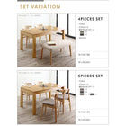 ダイニング 4点セット テーブル + チェア2脚 + ベンチ1脚 W150-210 3段階伸縮 ワイドサイズ