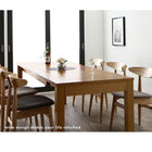 ダイニング 8点セット テーブル + チェア6脚 + ベンチ1脚 W120-180 3段階伸縮 ワイドサイズ
