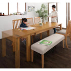 ダイニング テーブル W120-180 3段階 伸縮 ハイバックチェア