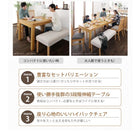 ダイニング テーブル W120-180 3段階 伸縮 ハイバックチェア