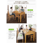 ダイニング テーブル W120-180 3段階 伸縮 ハイバックチェア