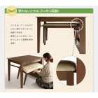 コンパクト ダイニング 4点セット(テーブル+チェア2+ベンチ1) W100-135 100cmから伸びる エクステンション 伸縮式