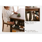省スペース ダイニング6点セット(テーブル+チェア4+ベンチ1) W135-170 ベンチを収納 エクステンション伸縮式