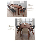 ダイニングセット 4点セット テーブル + チェア2脚 + ベンチ1脚 W140-240 北欧 天然木ウォールナット材 伸縮