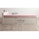 ベッドフレームのみ ベッド 跳ね上げ セミダブル レギュラー丈 深さラージ お客様組立 縦開き