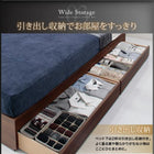 収納ベッド 棚・4口コンセント プレミアムボンネルコイル ダブル