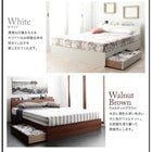 収納ベッド 棚・4口コンセント プレミアムボンネルコイル ダブル