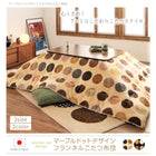 こたつ用掛布団単品 4尺長方形 80×120cm 天板対応 マーブルドット フランネル