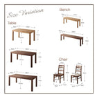 オーク ダイニングチェア 2組 板座 総無垢材