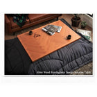 こたつテーブル 長方形 75×105cm 天然木アルダー材ヘリンボーン柄