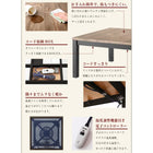 こたつテーブル 単品 4尺長方形(80×120cm) 継脚で高さを四段階 古木風ヴィンテージ