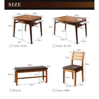 ダイニング 5点セット(テーブル+チェア4) W120天然木 モダンデザイン