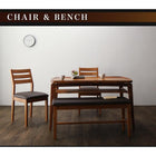 ダイニング 5点セット(テーブル+チェア4) W120天然木 モダンデザイン