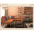 ダイニング3点セット(テーブル+ソファ1脚+アームソファ1脚) 左アーム W150 ヴィンテージ