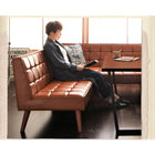 ダイニング4点セット(テーブル+ソファ1脚+アームソファ1脚+チェア1脚) 左アーム W120 ヴィンテージ