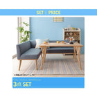 ダイニングセット 6人 5点セット テーブル+ソファ1脚+アームソファ1脚+ベンチ1脚+スツール1脚 左アーム W140