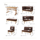 ダイニングセット 4人 4点セット テーブル+ソファ1脚+アームソファ1脚+チェア1脚 右アーム W150