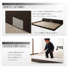 モダンライト・コンセント付き国産フロアベッド ラテックス入り国産ポケットコイルマットレス セミダブル