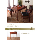 ダイニングテーブル 単品 W80 天然木 マホガニー アンティーク調 アジアン