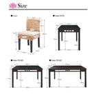 ダイニング 5点セット(テーブル+チェア4) W150 アジアン モダン