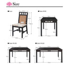 ダイニング 5点セット(テーブル+チェア4) W150 アジアン モダン