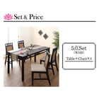 ダイニングテーブル 単品 W76 アジアン モダン