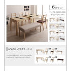 ダイニング 5点セット(テーブル+チェア4) W120-200 広がる 伸長式 エクステンションテーブル