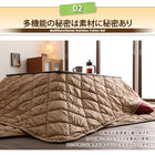 掛布団&敷布団2点セット 正方形(90×90cm)天板対応 洗える 多機能こたつ布団