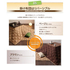 掛布団&敷布団2点セット 4尺長方形(80×120cm)天板対応 洗える 多機能こたつ布団