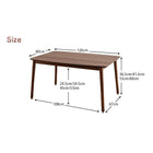 天然木ウォールナット材こたつ こたつテーブル単品 4尺長方形 80×120cm フラットヒーター 高さ調整ができる