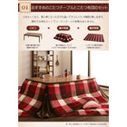 天然木ウォールナット材こたつ こたつテーブル単品 4尺長方形 80×120cm フラットヒーター 高さ調整ができる