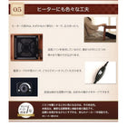 天然木ウォールナット材こたつ こたつテーブル単品 4尺長方形 80×120cm フラットヒーター 高さ調整ができる