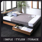 収納ベッド ベッドフレームのみ マットレス無し セミダブル 棚・コンセント