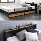 収納ベッド ベッドフレームのみ マットレス無し ダブル 棚・コンセント