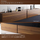 収納ベッド ダブル 棚 コンセント付き トッパー付きスタンダードボンネルコイルマットレス付き